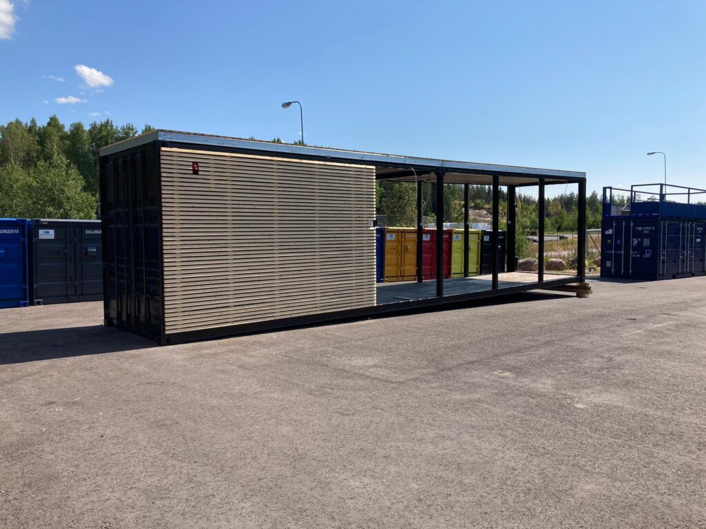 How to convert a standard shipping container to mobile showroom?