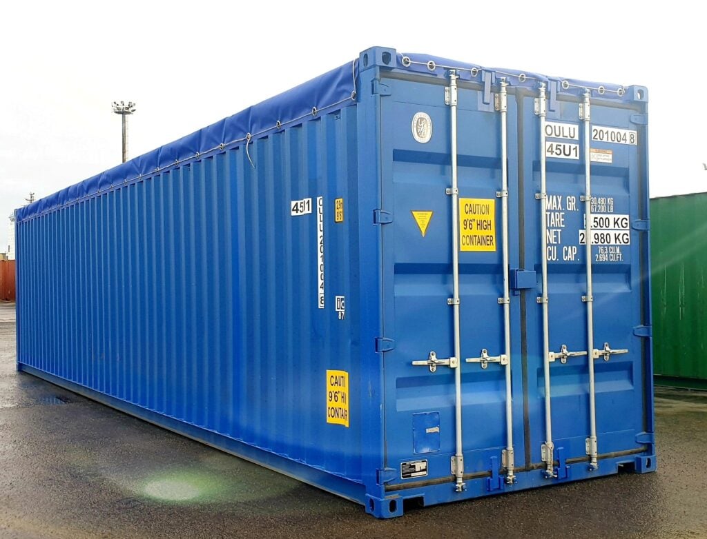 40ft Open Top container with a water basin